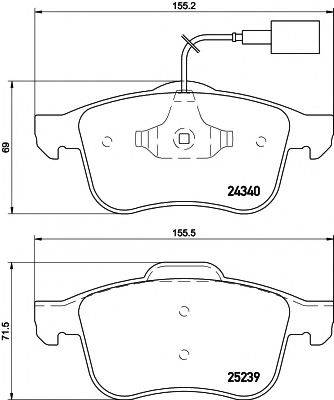 MINTEX MDB3121 Комплект гальмівних колодок, дискове гальмо