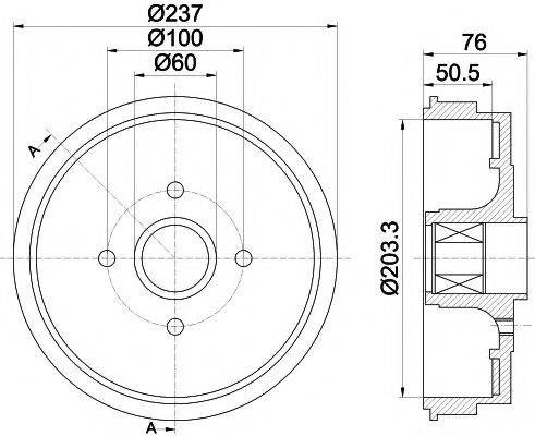 MINTEX MBD289 Гальмівний барабан