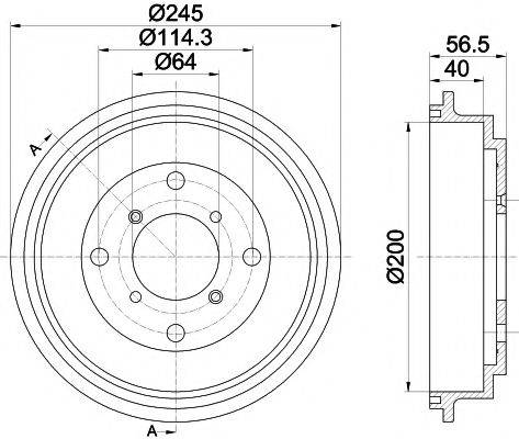 MINTEX MBD290 Гальмівний барабан