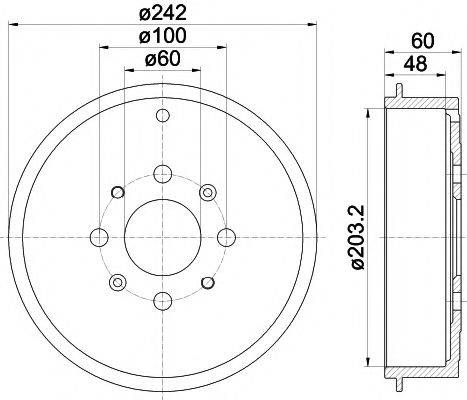 MINTEX MBD255 Гальмівний барабан