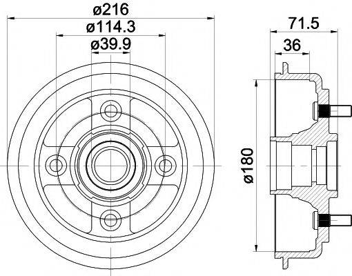 MINTEX MBD274 Гальмівний барабан