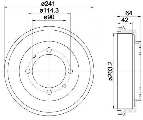 MINTEX MBD273 Гальмівний барабан