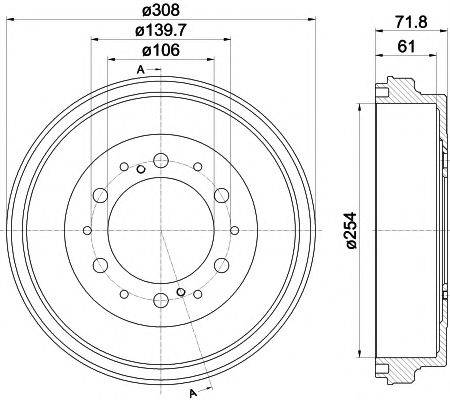 MINTEX MBD351 Гальмівний барабан