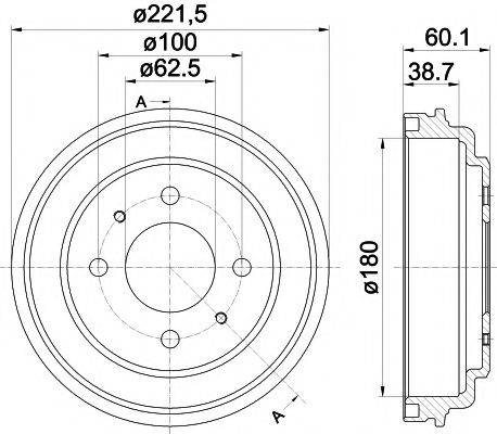 MINTEX MBD355 Гальмівний барабан