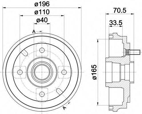 MINTEX MBD362 Гальмівний барабан