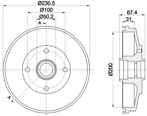 MINTEX MBD313 Гальмівний барабан