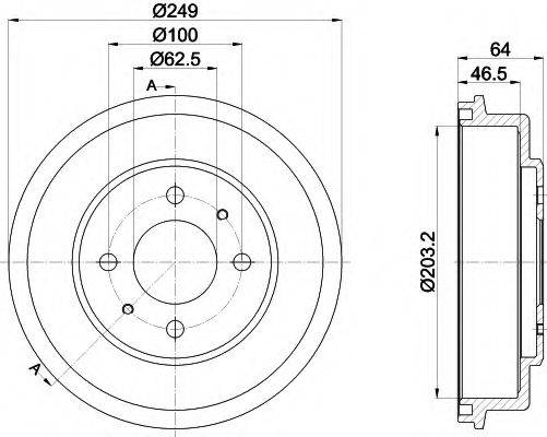 MINTEX MBD378 Гальмівний барабан