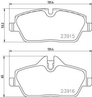 MINTEX MDB3722 Комплект гальмівних колодок, дискове гальмо