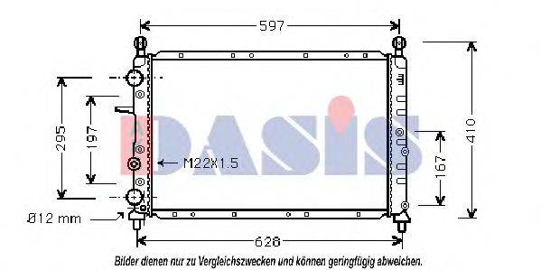 AKS DASIS 010110N Радіатор, охолодження двигуна