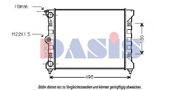 AKS DASIS 040440N Радіатор, охолодження двигуна