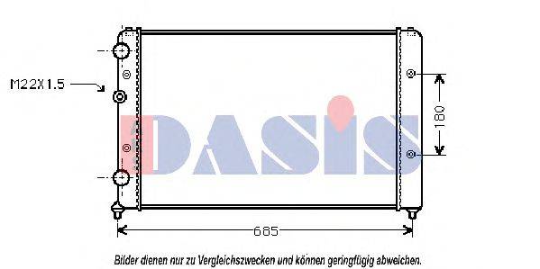 AKS DASIS 040720N Радіатор, охолодження двигуна