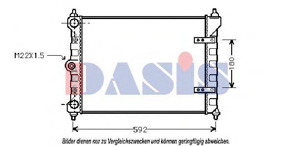 AKS DASIS 041090N Радіатор, охолодження двигуна