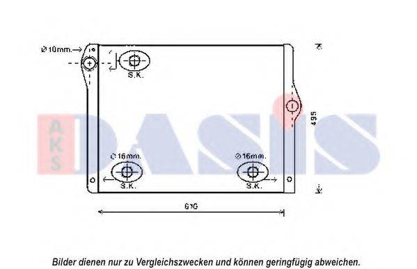 AKS DASIS 050063N Радіатор, охолодження двигуна