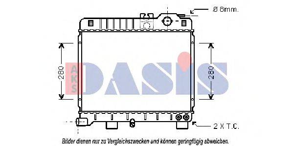 AKS DASIS 050270N Радіатор, охолодження двигуна