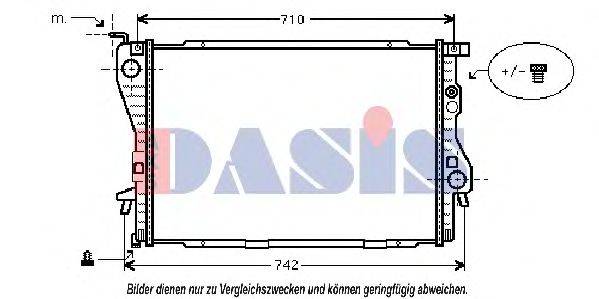 AKS DASIS 050930N Радіатор, охолодження двигуна