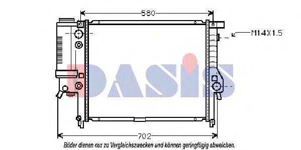 AKS DASIS 050950N Радіатор, охолодження двигуна