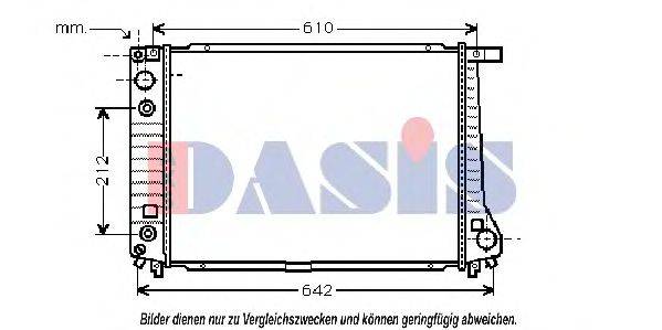 AKS DASIS 050970N Радіатор, охолодження двигуна