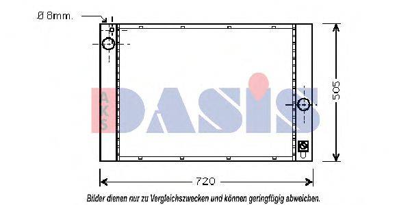 AKS DASIS 051007N Радіатор, охолодження двигуна