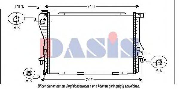 AKS DASIS 051520N Радіатор, охолодження двигуна