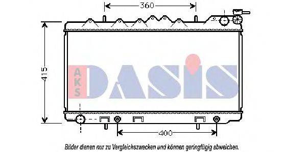 AKS DASIS 070033N Радіатор, охолодження двигуна