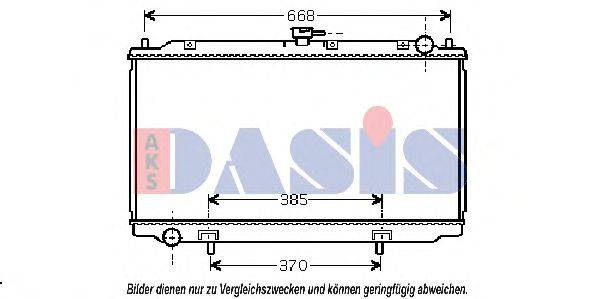 AKS DASIS 070084N Радіатор, охолодження двигуна