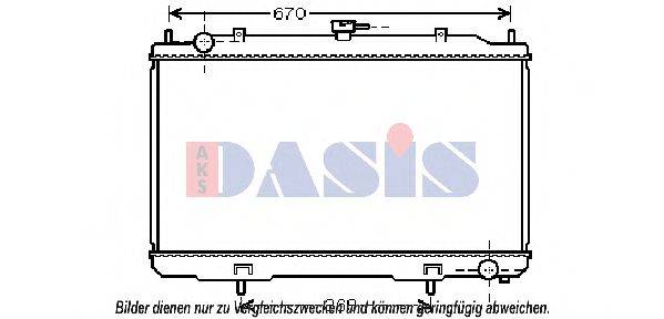 AKS DASIS 070154N Радіатор, охолодження двигуна