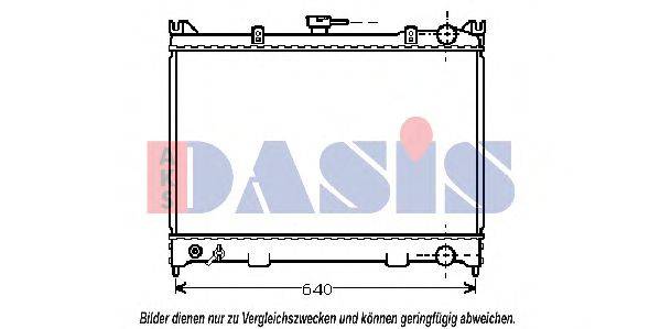 AKS DASIS 071400N Радіатор, охолодження двигуна