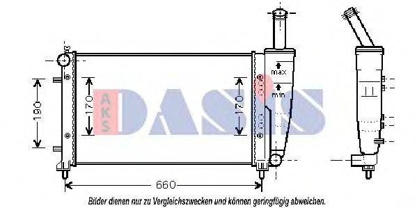 AKS DASIS 080071N Радіатор, охолодження двигуна