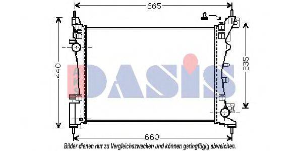 AKS DASIS 080087N Радіатор, охолодження двигуна