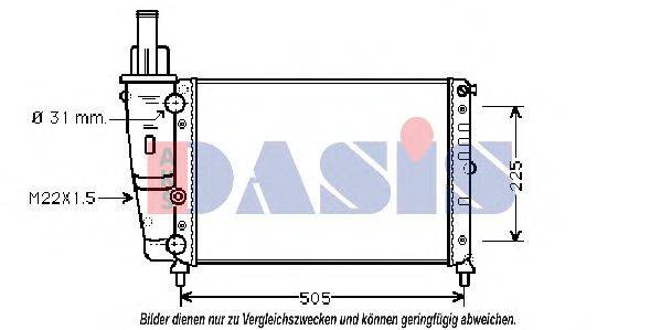 AKS DASIS 080520N Радіатор, охолодження двигуна