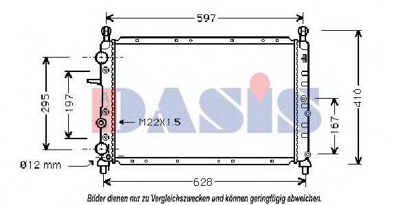 AKS DASIS 080950N Радіатор, охолодження двигуна