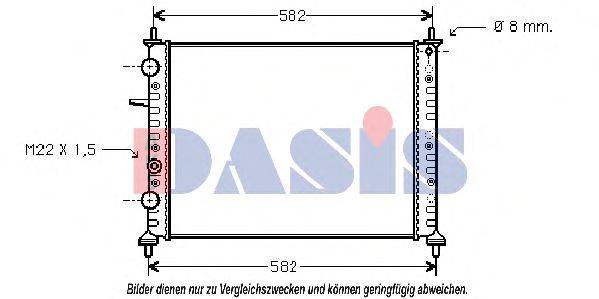 AKS DASIS 081060N Радіатор, охолодження двигуна