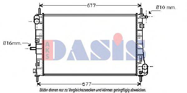 AKS DASIS 090073N Радіатор, охолодження двигуна