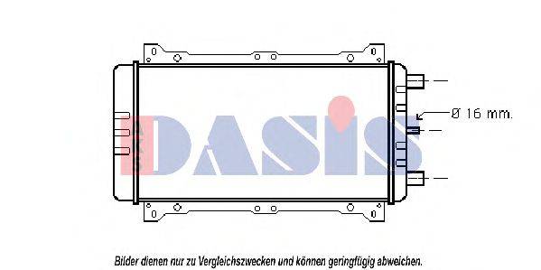 AKS DASIS 090780N Радіатор, охолодження двигуна