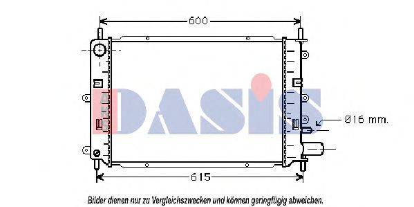 AKS DASIS 099297N Радіатор, охолодження двигуна