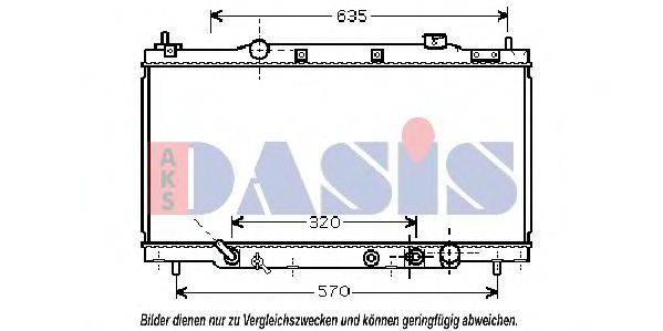 AKS DASIS 100029N Радіатор, охолодження двигуна