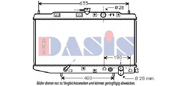 AKS DASIS 100330N Радіатор, охолодження двигуна