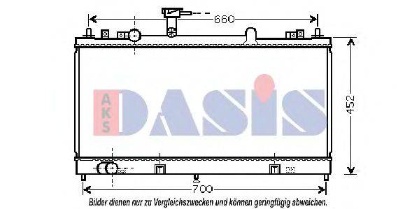 AKS DASIS 110038N Радіатор, охолодження двигуна