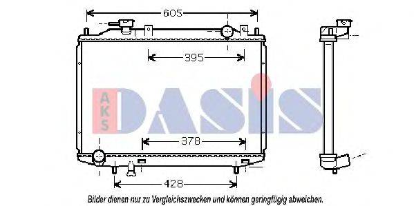 AKS DASIS 110043N Радіатор, охолодження двигуна