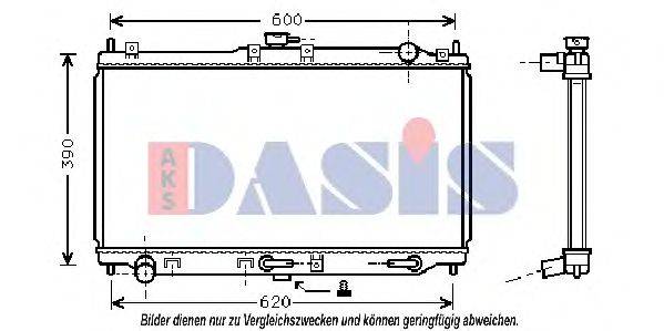 AKS DASIS 111300N Радіатор, охолодження двигуна