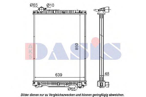 AKS DASIS 130080S Радіатор, охолодження двигуна