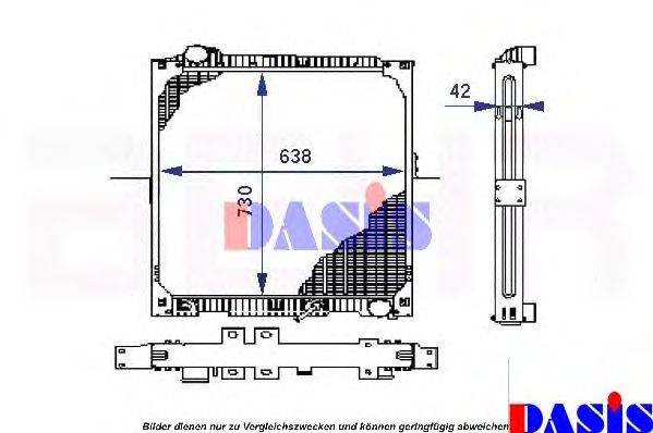 AKS DASIS 130320N Радіатор, охолодження двигуна