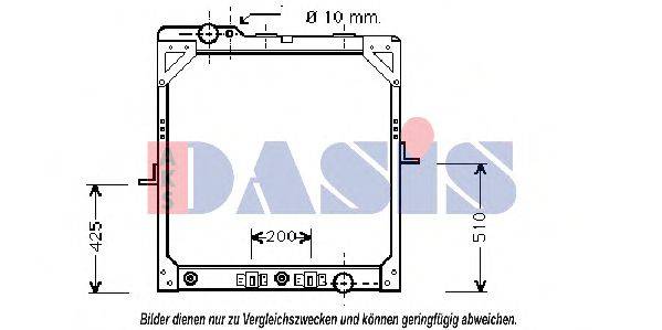 AKS DASIS 132240N Радіатор, охолодження двигуна