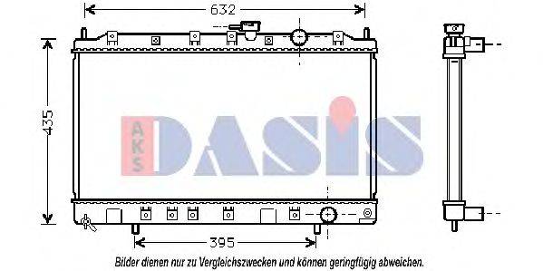 AKS DASIS 140024N Радіатор, охолодження двигуна