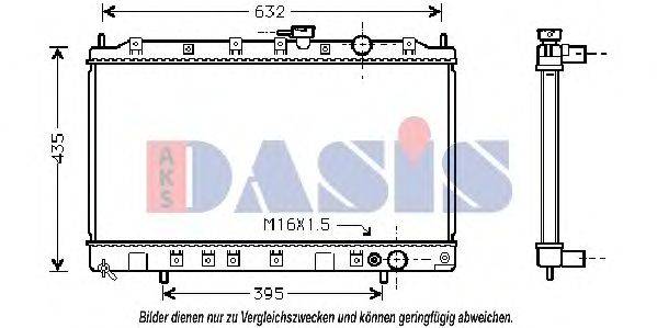 AKS DASIS 140037N Радіатор, охолодження двигуна