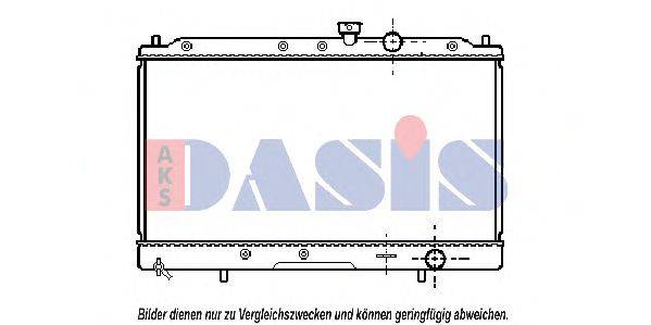 AKS DASIS 140120N Радіатор, охолодження двигуна