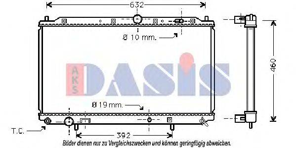 AKS DASIS 141310N Радіатор, охолодження двигуна