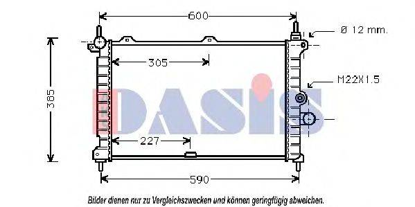 AKS DASIS 150026N Радіатор, охолодження двигуна