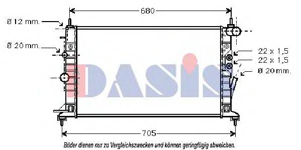 AKS DASIS 150061N Радіатор, охолодження двигуна