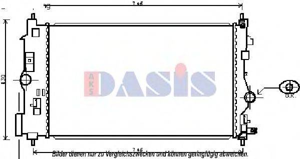 AKS DASIS 150103N Радіатор, охолодження двигуна